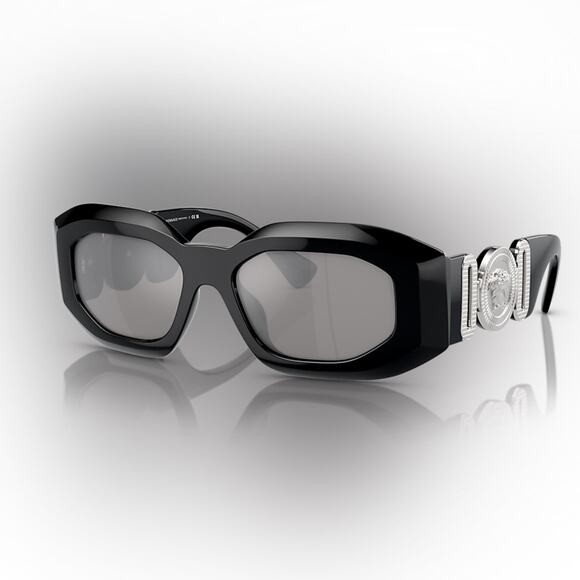 Versace 4425 Black Medusa Sunglasses - Picture 1 of 7